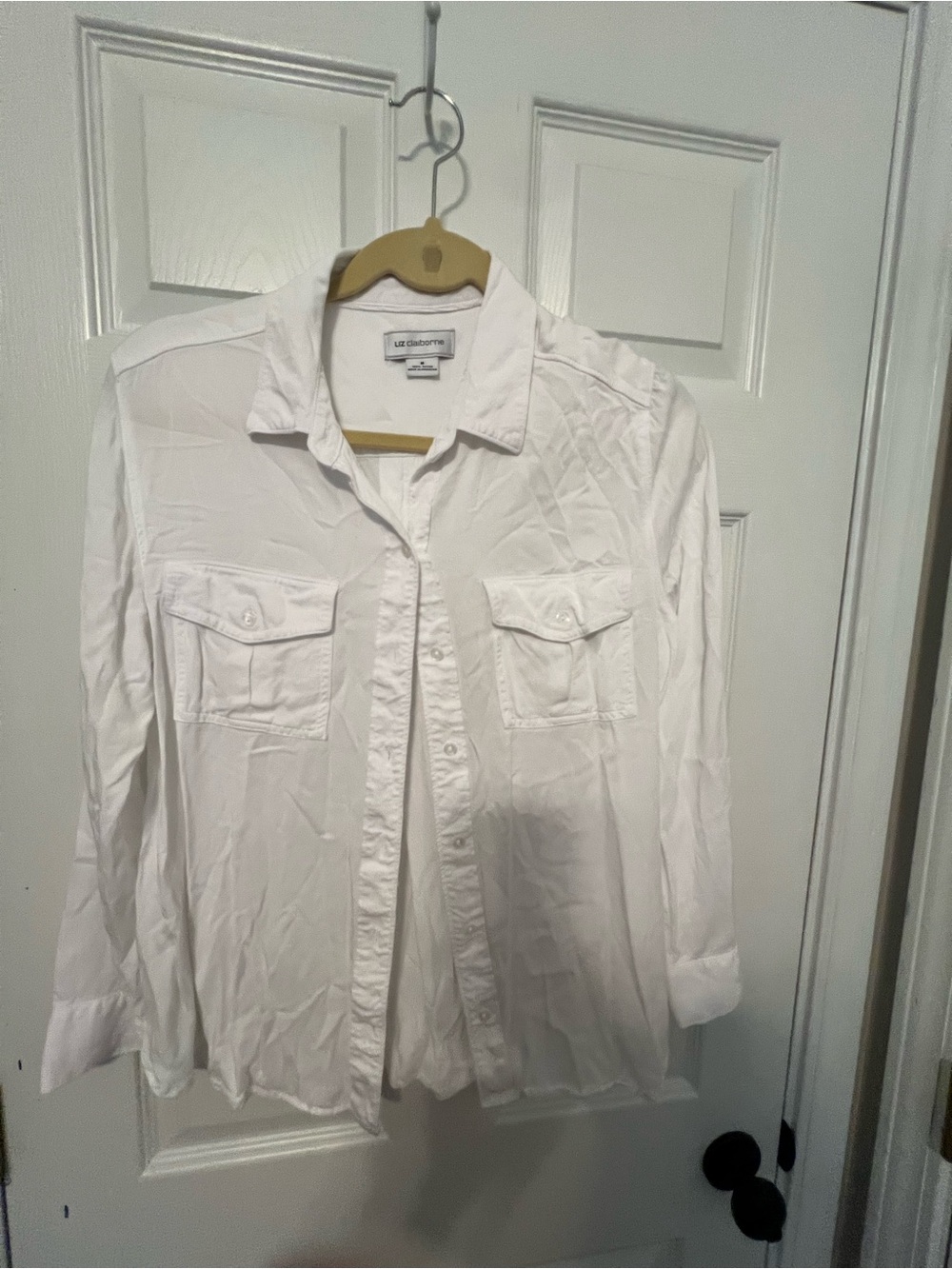 Liz Claiborne Button Down Shirt White Medium